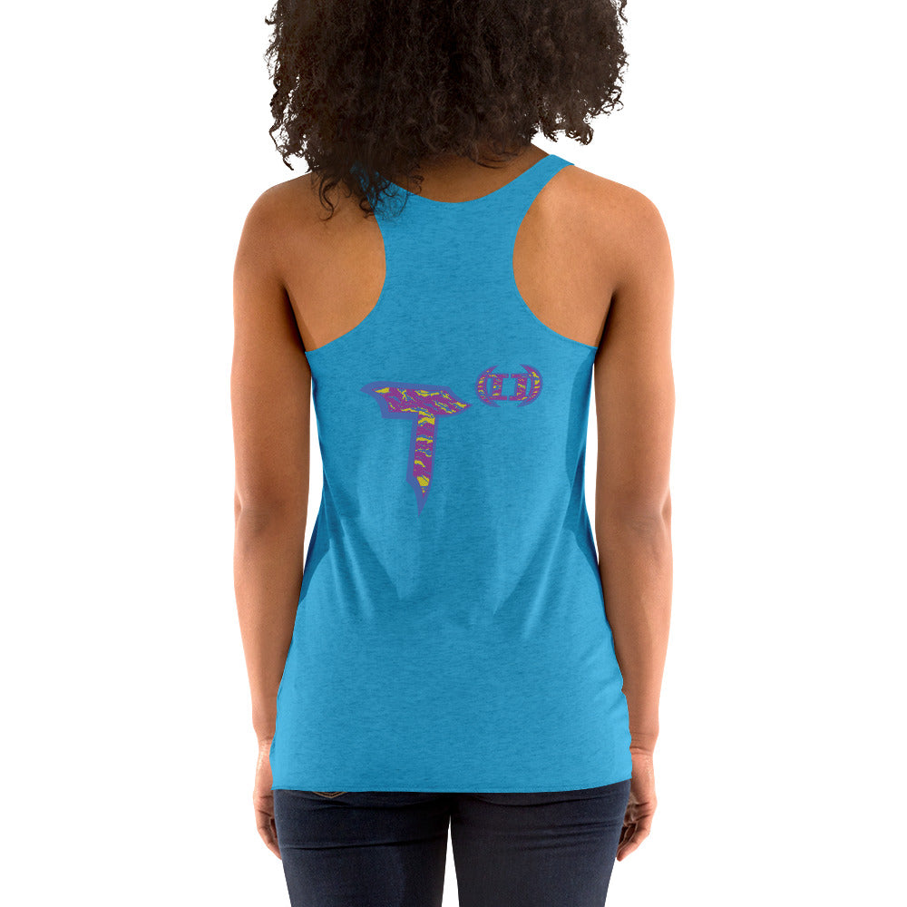 Next Level Women's Racerback Tank "DNA TREE VORTEX" Tiger Stripe Stylin' Edition