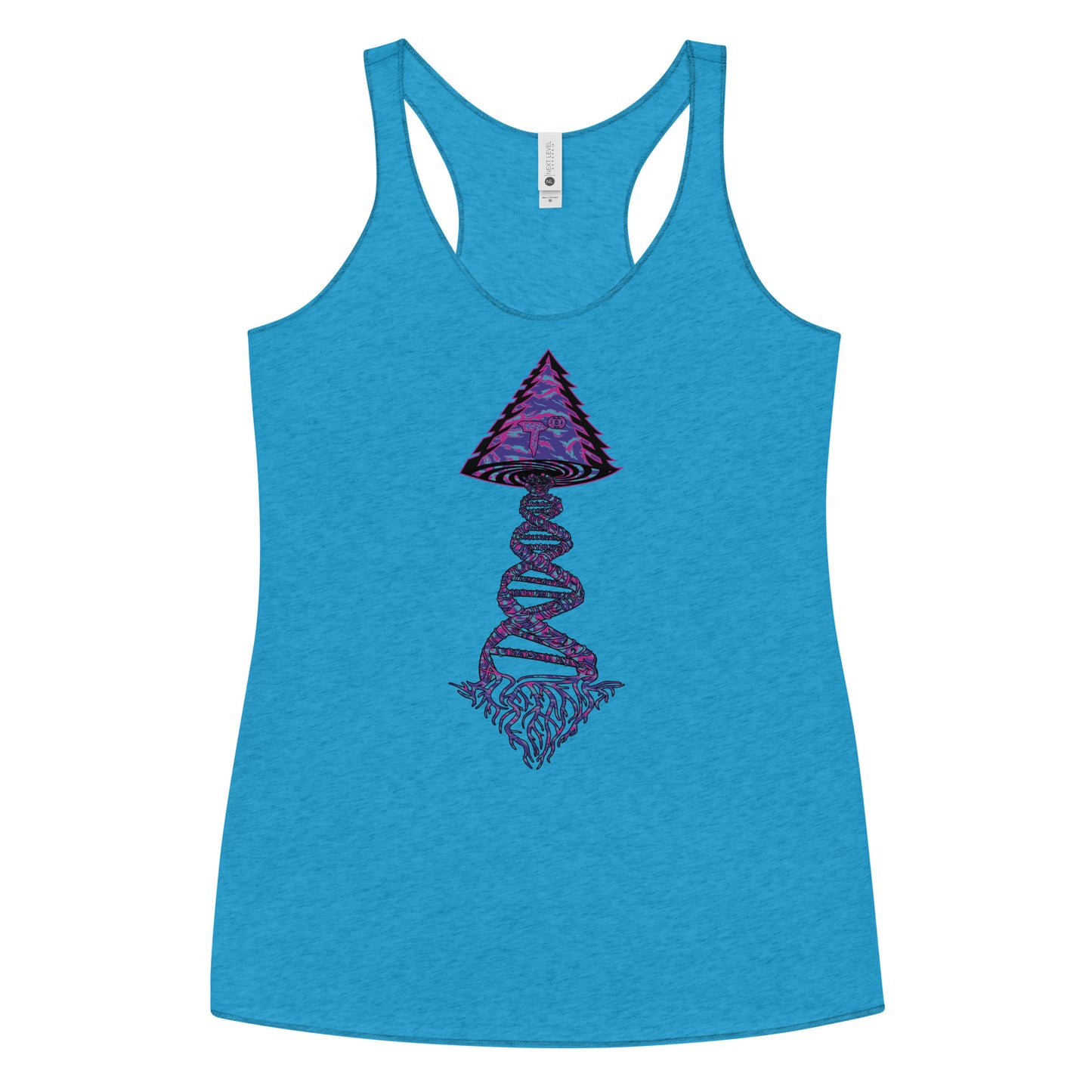 Next Level Women's Racerback Tank "DNA TREE VORTEX" Tiger Stripe Magic Edition