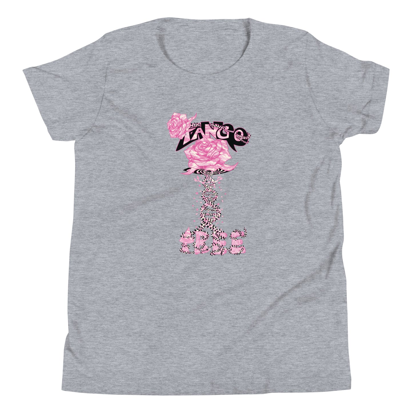 Youth Short Sleeve T-Shirt "Tango Pink Rose of Life Vortex"