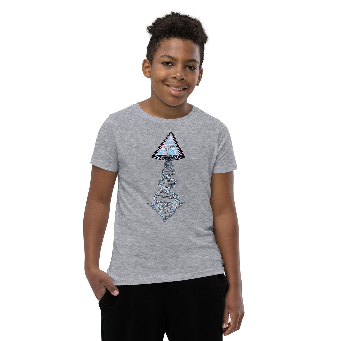 Youth Short Sleeve T-Shirt "Elegant Edition" Tango Tree of Life Vortex