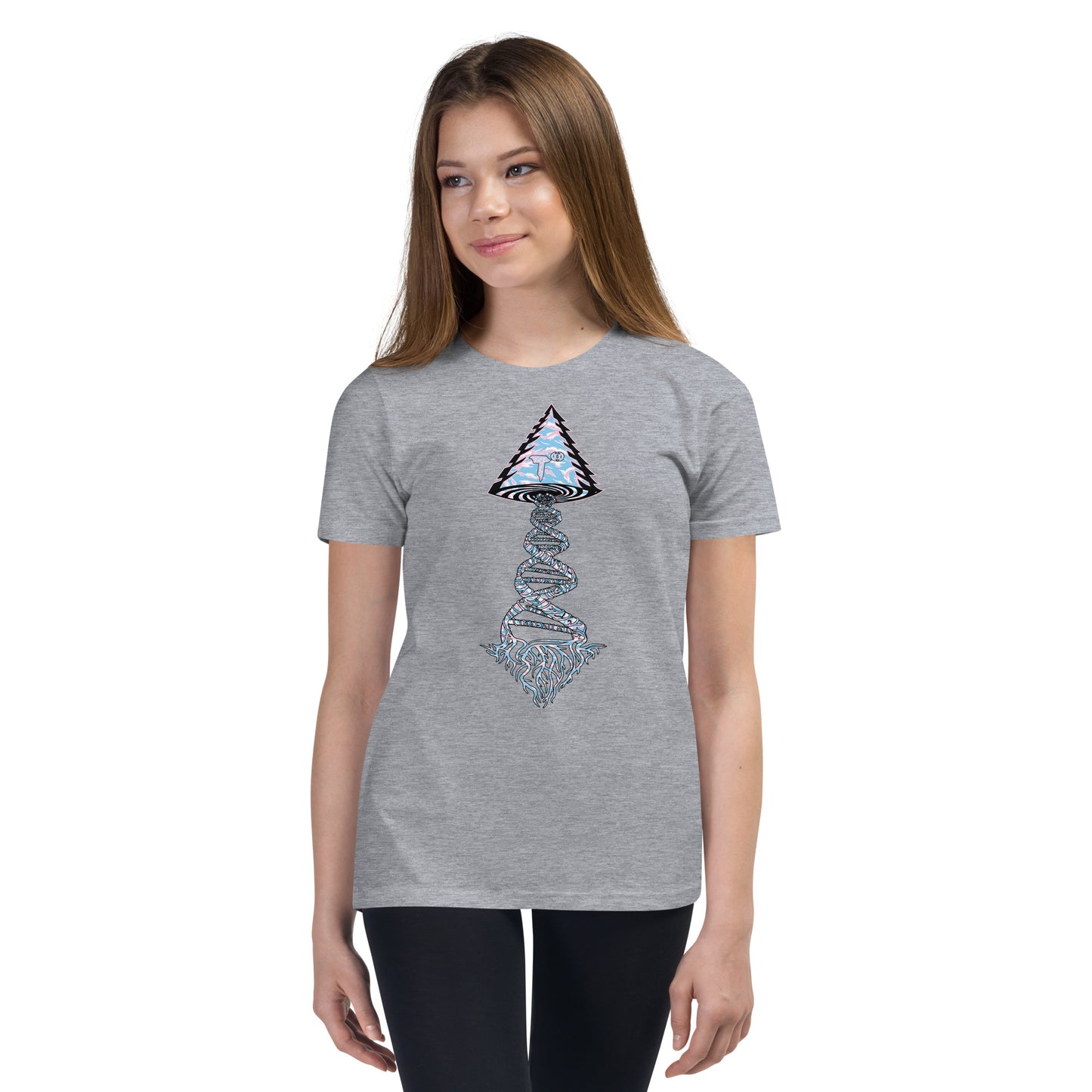 Youth Short Sleeve T-Shirt "Elegant Edition" Tango Tree of Life Vortex
