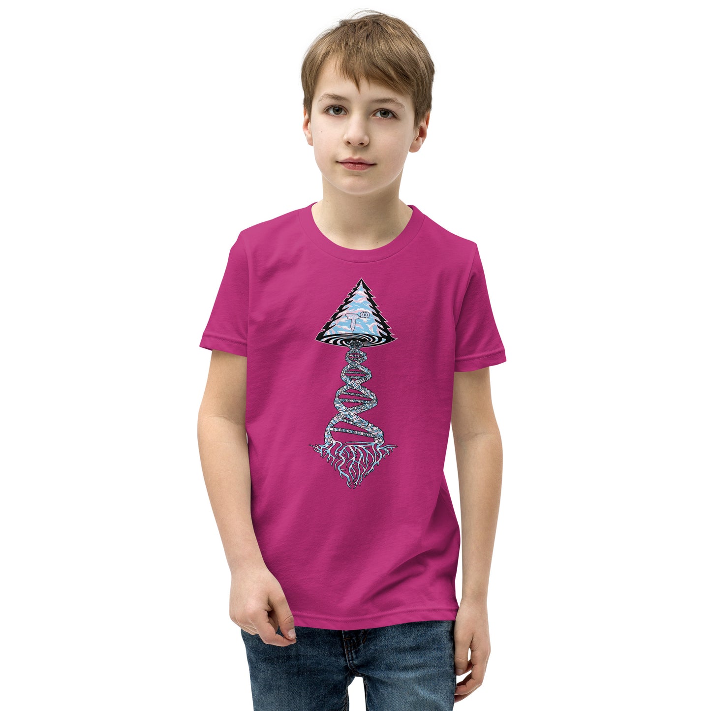 Youth Short Sleeve T-Shirt "Elegant Edition" Tango Tree of Life Vortex