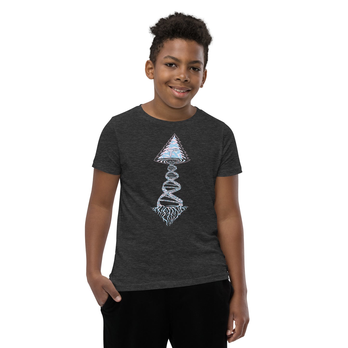 Youth Short Sleeve T-Shirt "Elegant Edition" Tango Tree of Life Vortex