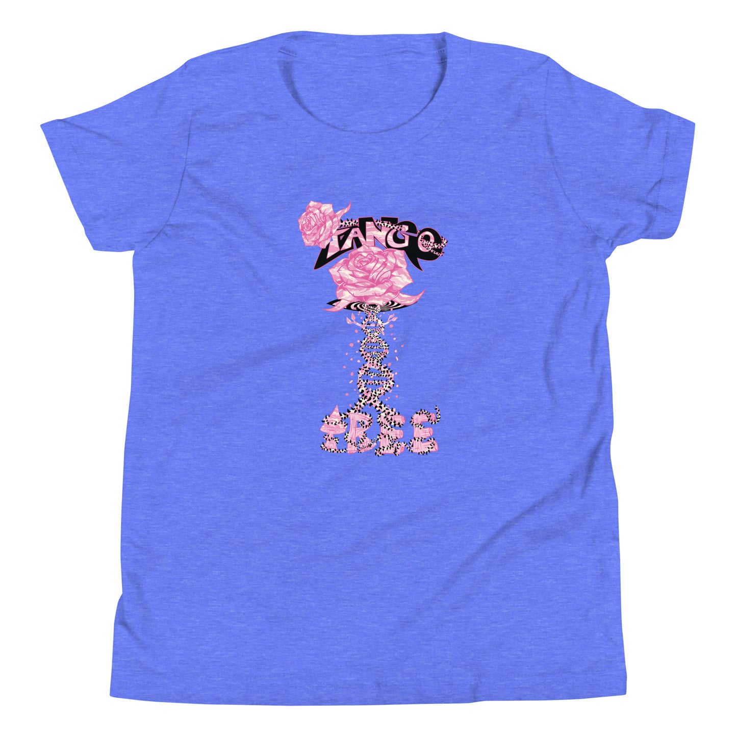 Youth Short Sleeve T-Shirt "Tango Pink Rose of Life Vortex"