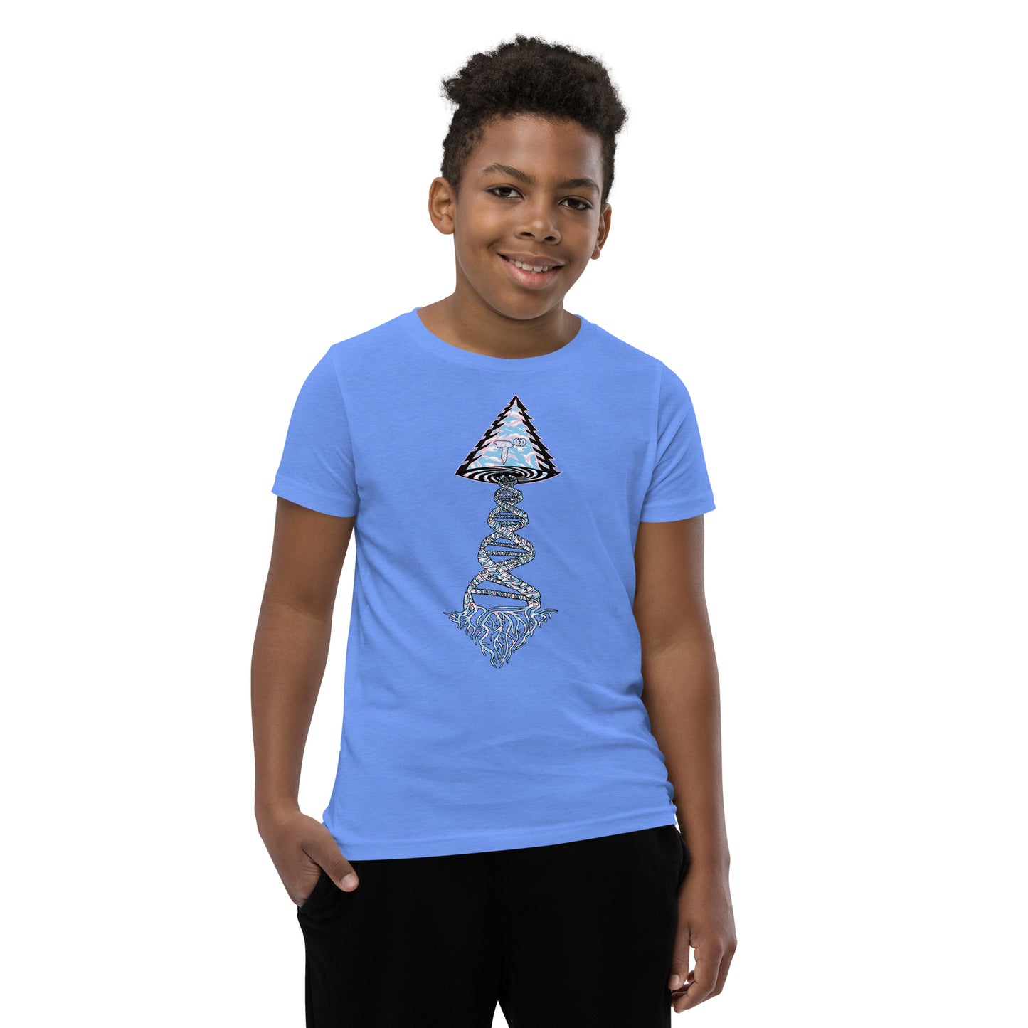 Youth Short Sleeve T-Shirt "Elegant Edition" Tango Tree of Life Vortex