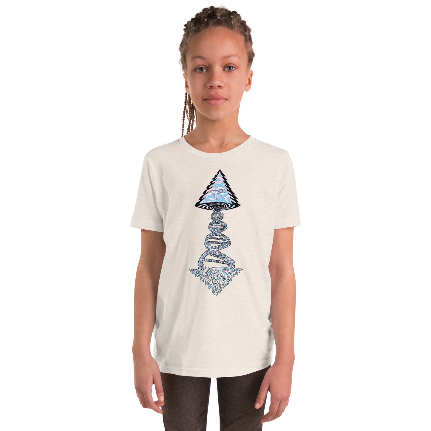 Youth Short Sleeve T-Shirt "Elegant Edition" Tango Tree of Life Vortex