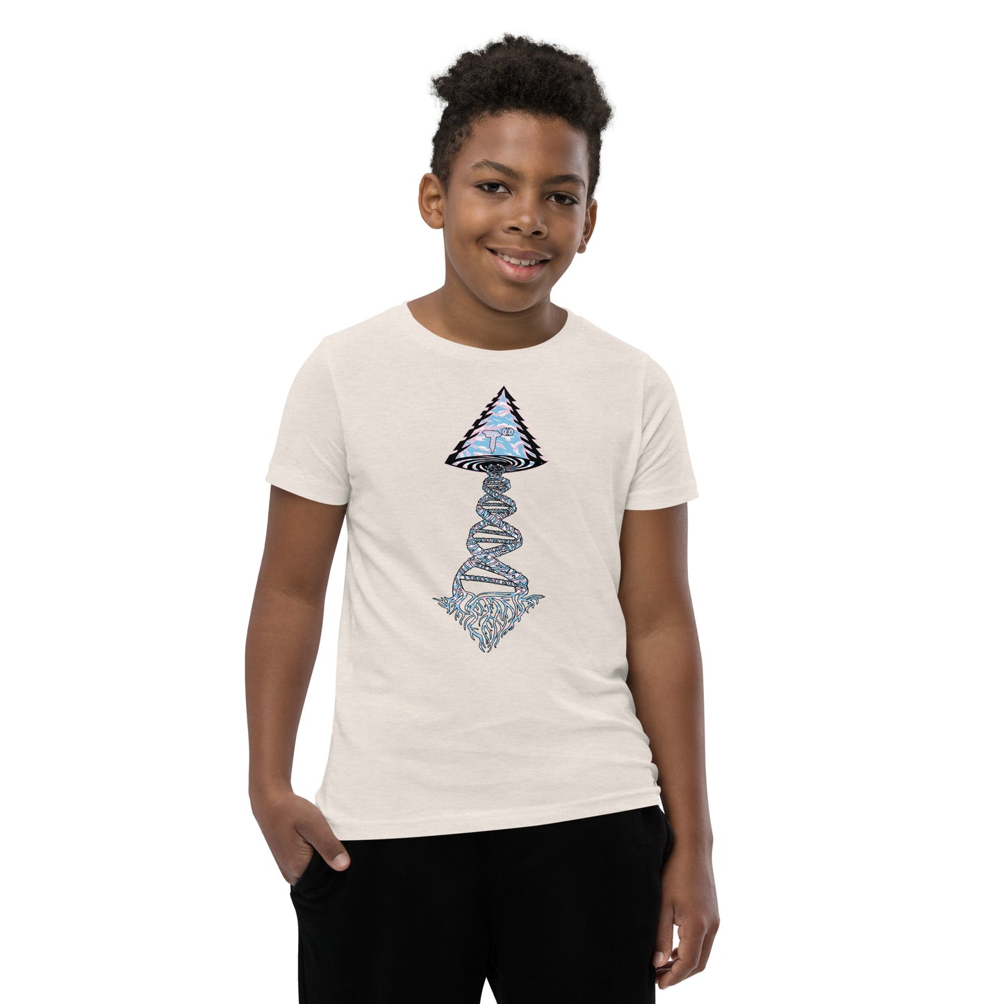 Youth Short Sleeve T-Shirt "Elegant Edition" Tango Tree of Life Vortex