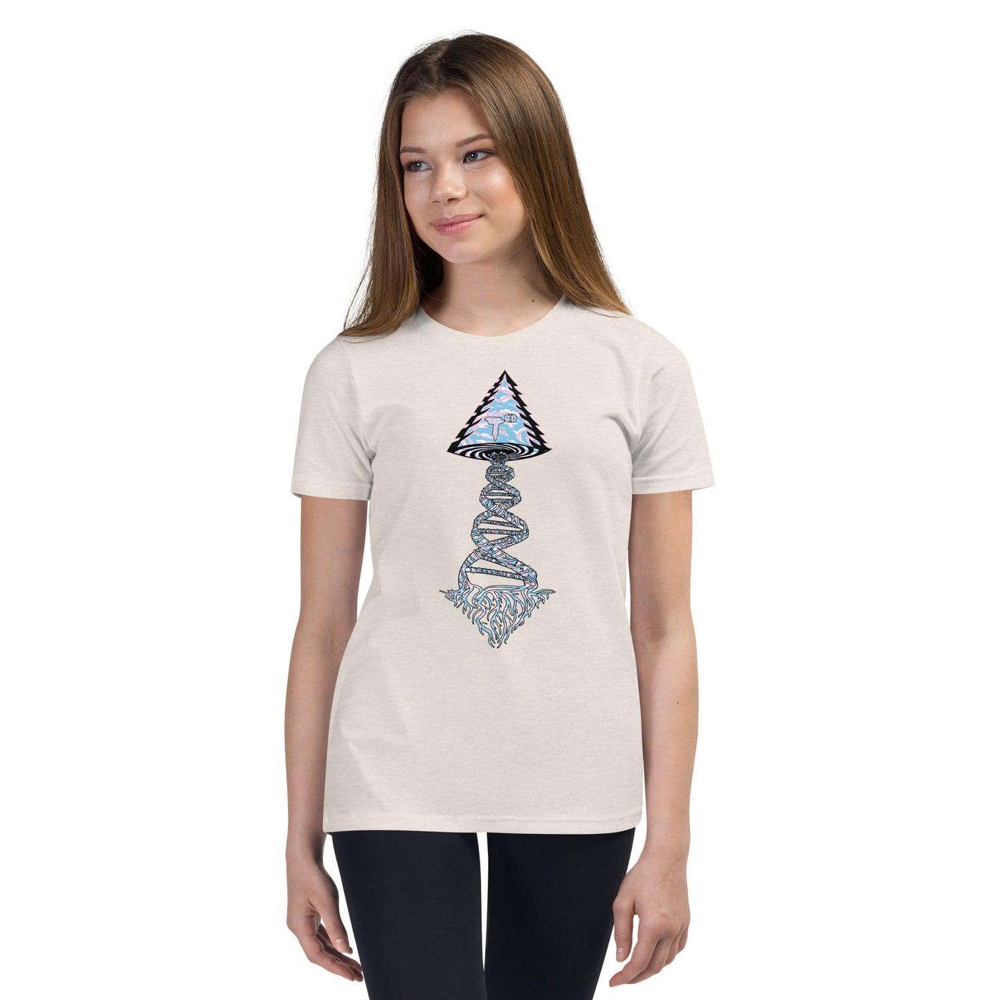 Youth Short Sleeve T-Shirt "Elegant Edition" Tango Tree of Life Vortex