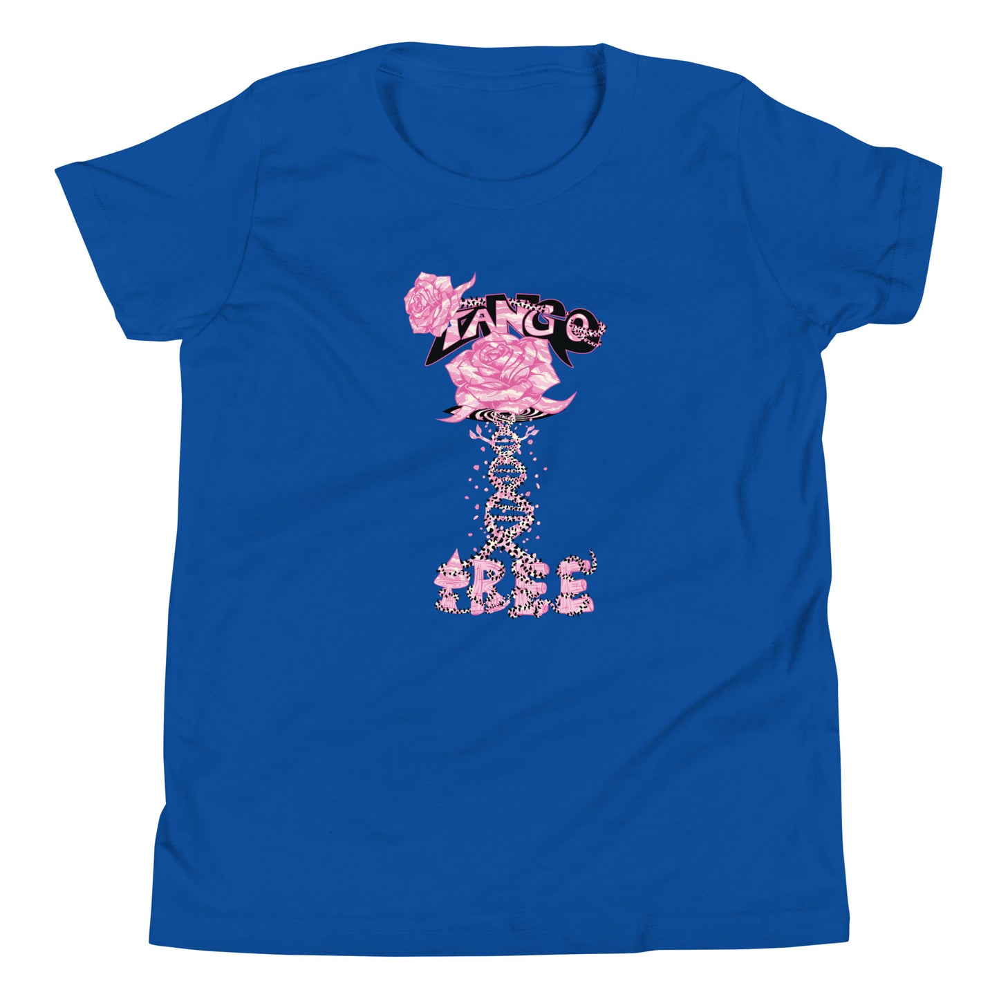 Youth Short Sleeve T-Shirt "Tango Pink Rose of Life Vortex"