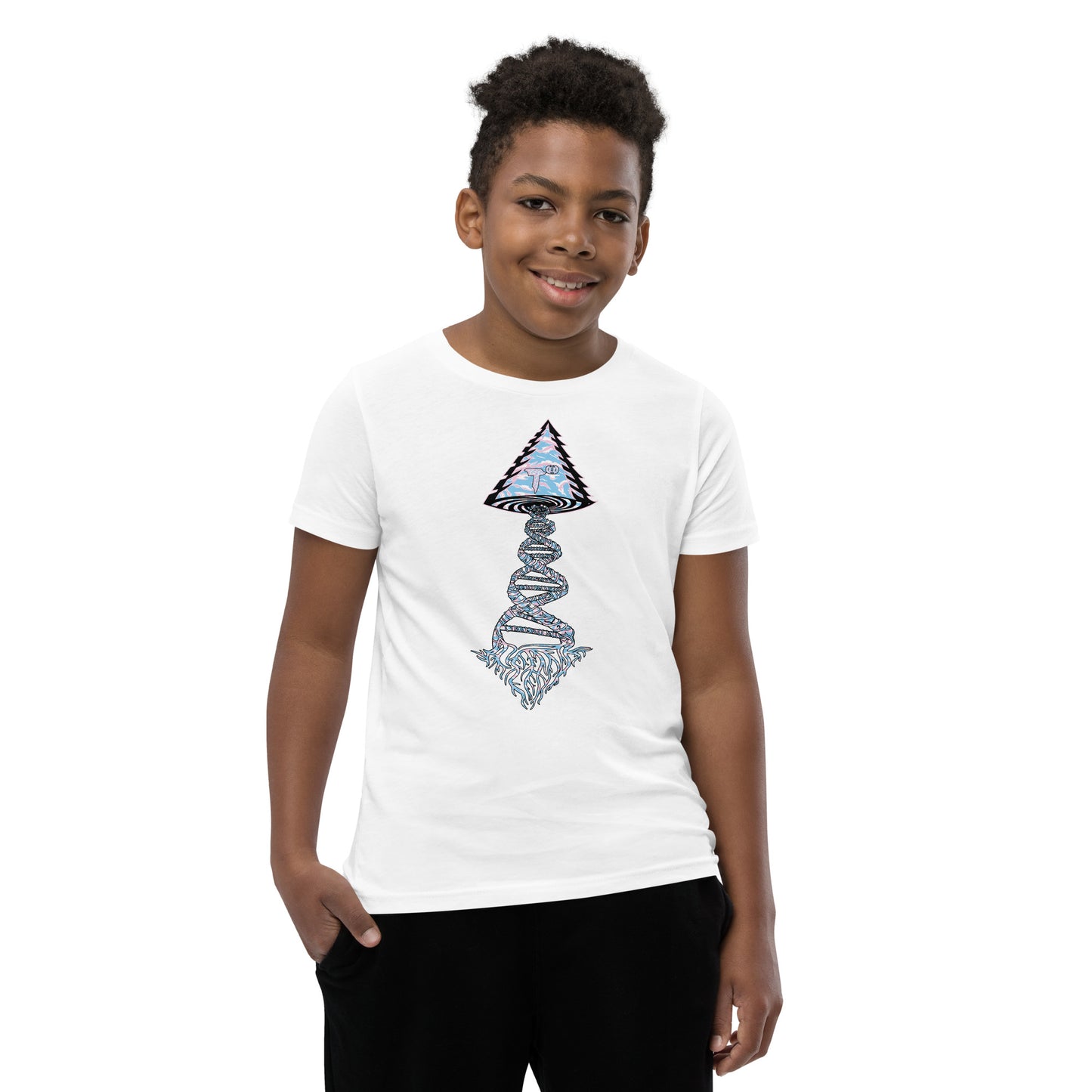 Youth Short Sleeve T-Shirt "Elegant Edition" Tango Tree of Life Vortex