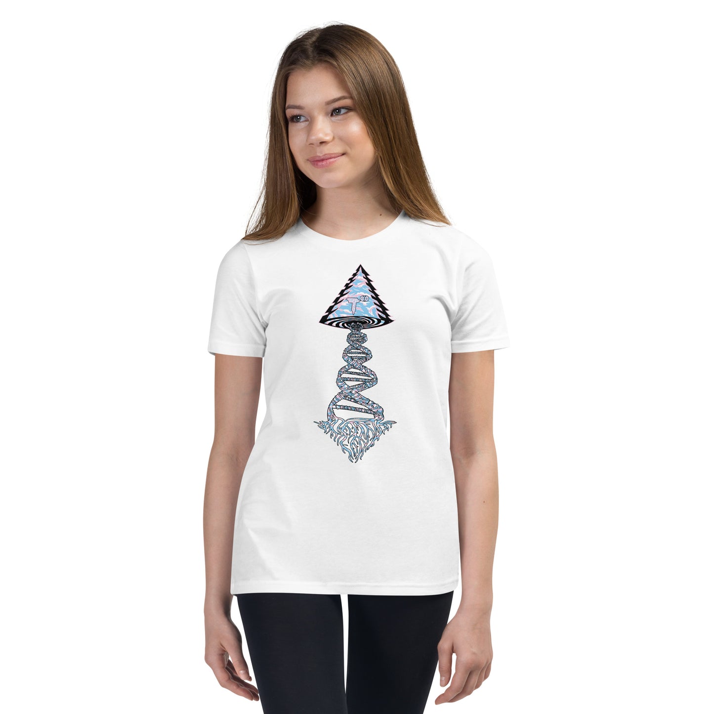 Youth Short Sleeve T-Shirt "Elegant Edition" Tango Tree of Life Vortex