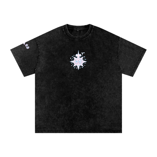 Snow Washed Oversized Cotton T-Shirt