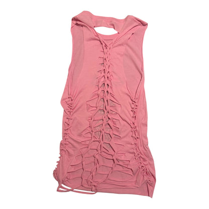 52% Cotton 48% Poly Pink Custom  back Cut up Bella Canvas Shirt