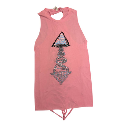 52% Cotton 48% Poly Custom Back Cut up Pink Bella Canvas Shirt