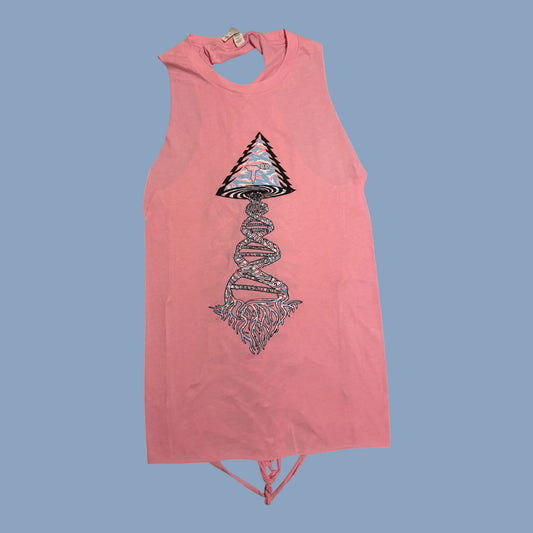 This design reflects the fact that our body is a alkaline tree battery that swirls like a vortex. "Elegant Edition" Tree of life Vortex. Limited edition BACK cut up.