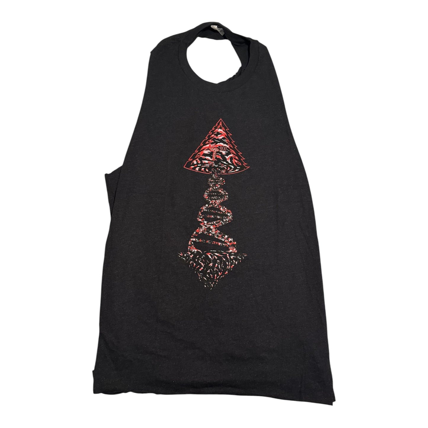 90% Cotton 10% Poly CUSTOM BACK Cut up Heather Black Bella Canvas Shirt