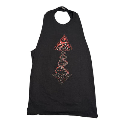 90% Cotton 10% Poly CUSTOM BACK Cut up Heather Black Bella Canvas Shirt
