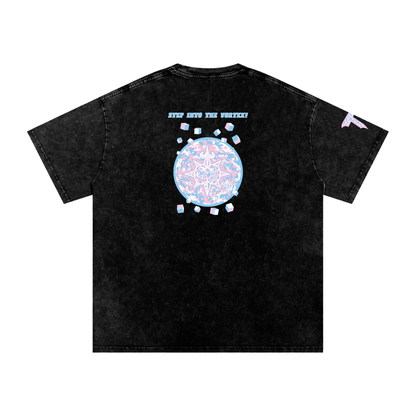 Snow Washed Oversized Cotton T-Shirt