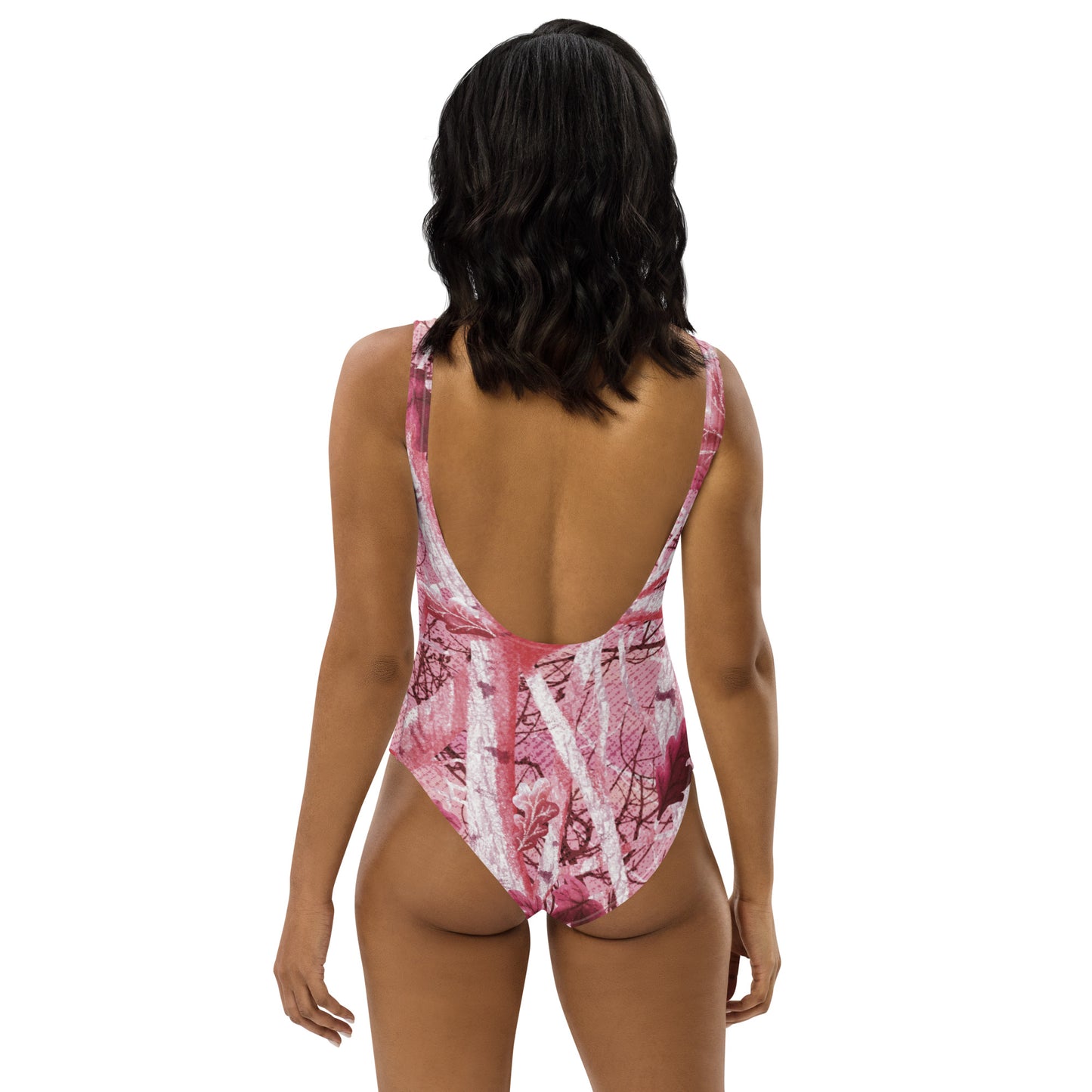 One-Piece Swimsuit "Tango Pink Real Tree"