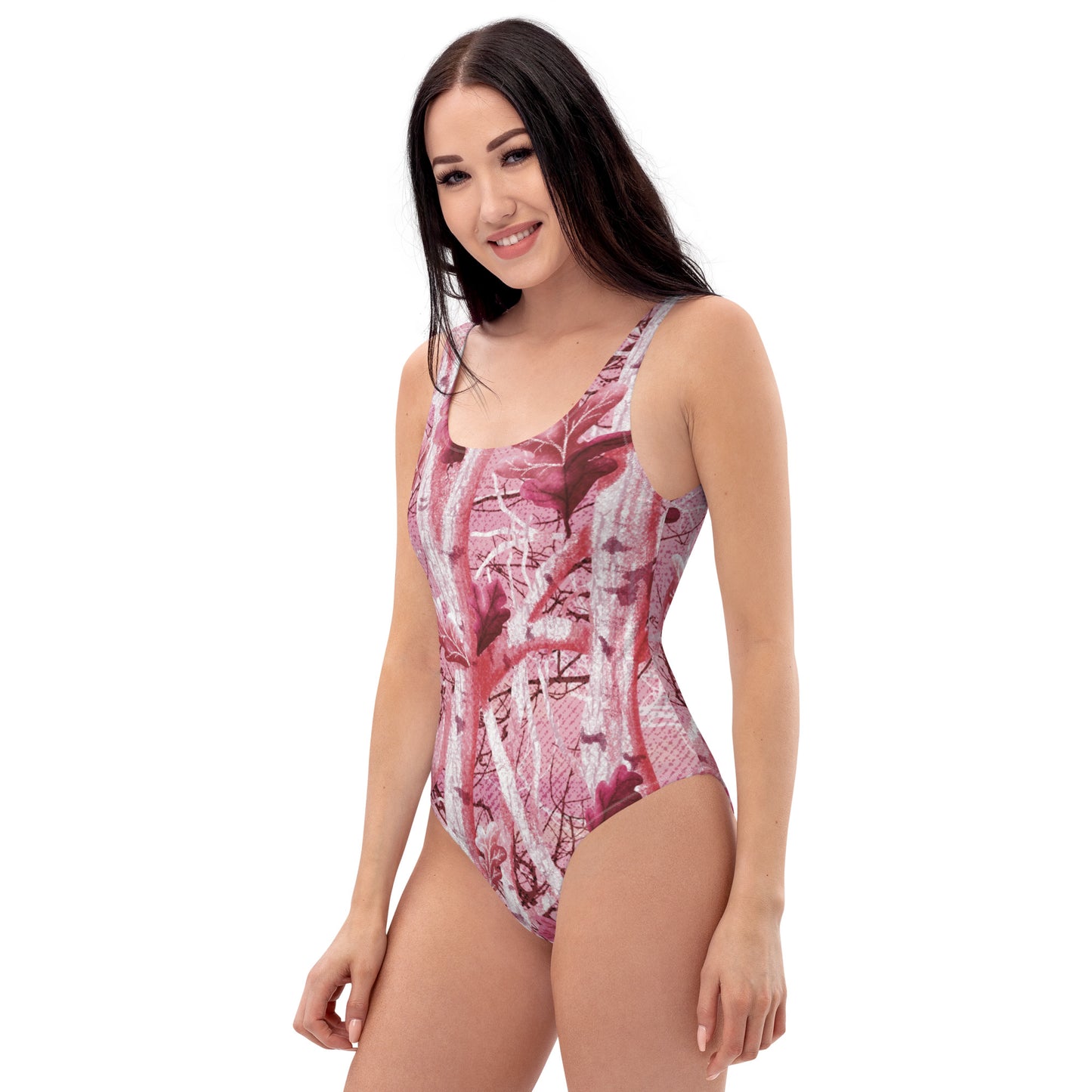 One-Piece Swimsuit "Tango Pink Real Tree"