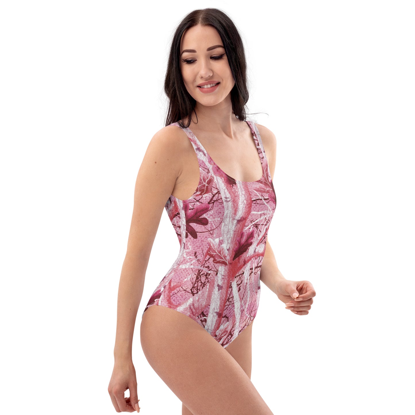 One-Piece Swimsuit "Tango Pink Real Tree"