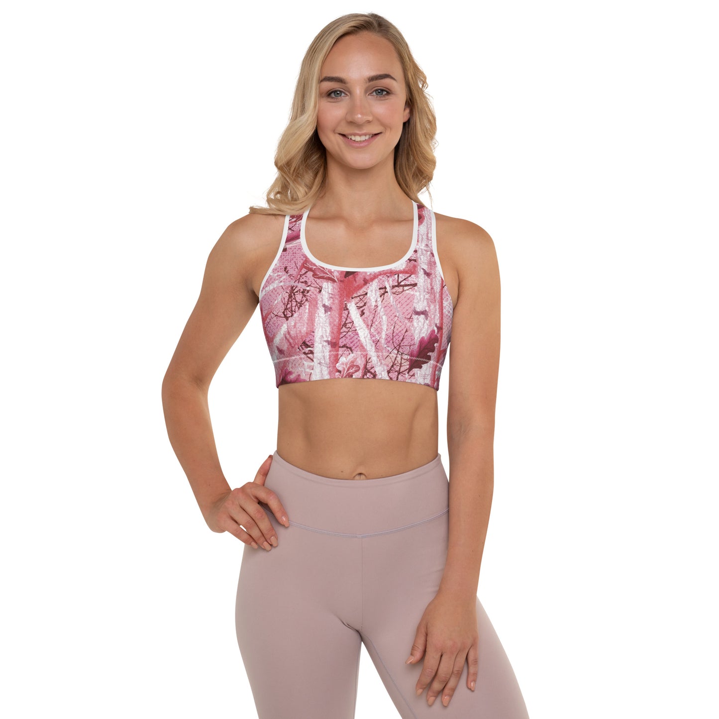 Padded Sports Bra "Tango Pink Real Tree"