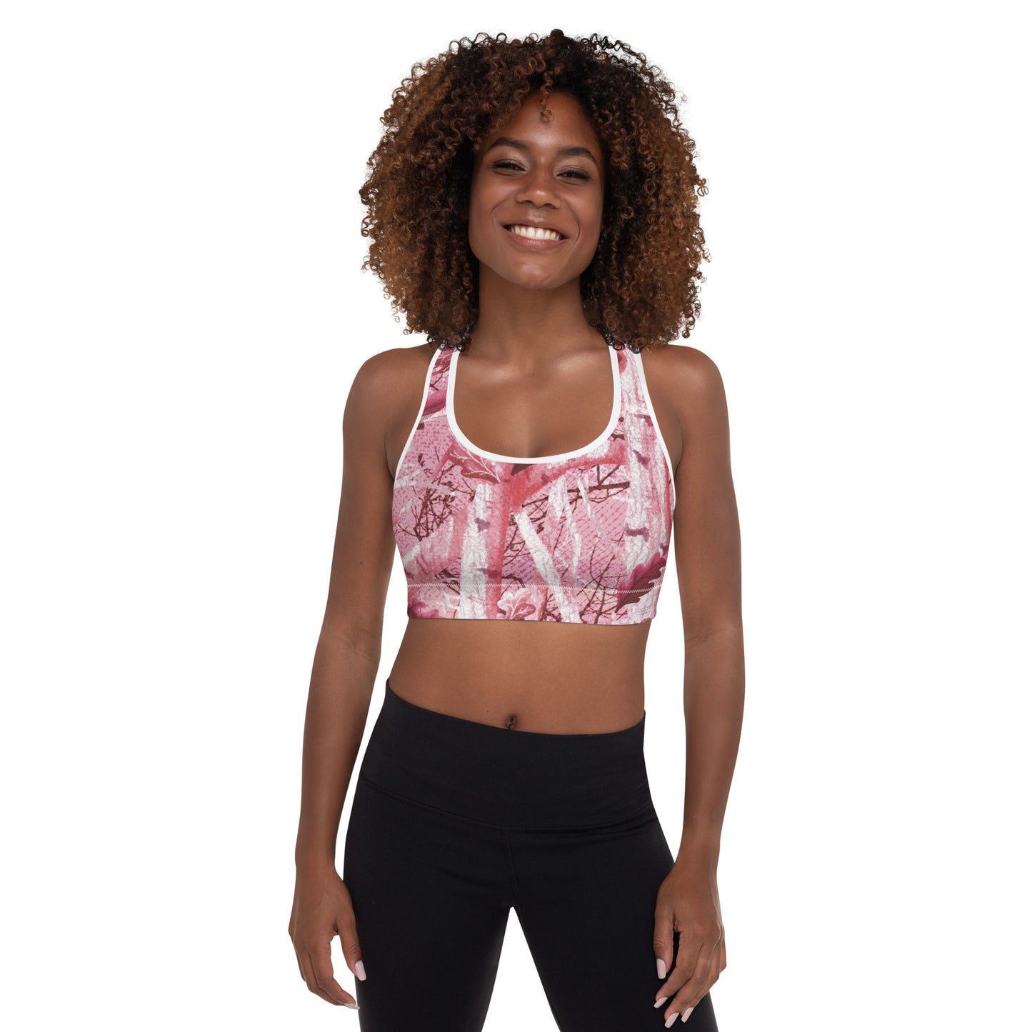 Padded Sports Bra "Tango Pink Real Tree"