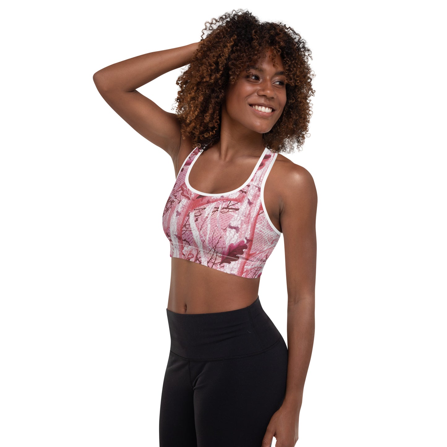 Padded Sports Bra "Tango Pink Real Tree"