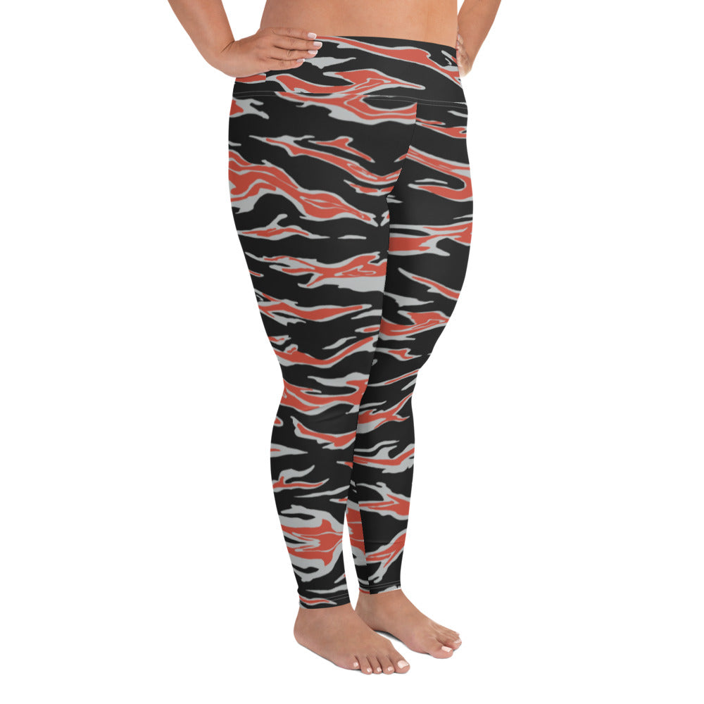 All-Over Print Plus Size Leggings "Blood Clot Edition"