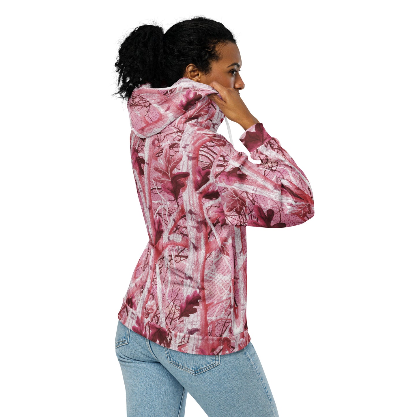 Unisex zip hoodie "Tango Pink Real Tree"