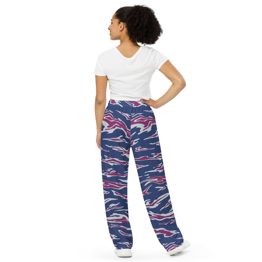 All-over print unisex wide-leg pants "Blurple Edition"