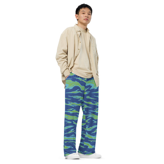 All-over print unisex wide-leg pants "Wild'n Edition"