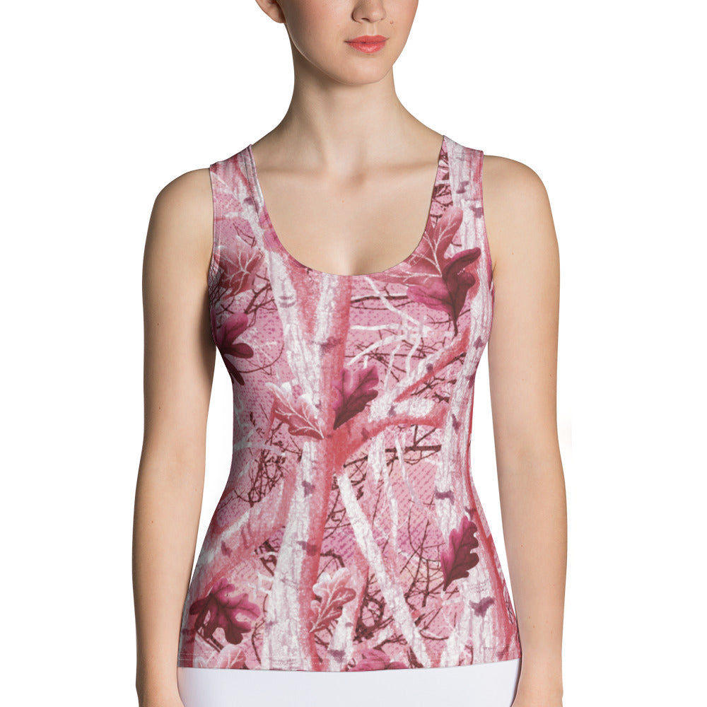 Sublimation Cut & Sew Tank Top "Tango Tree Pink Real Tree"