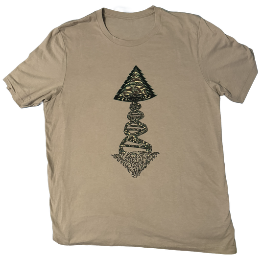 52% Cotton 48% Poly Beige Bella Canvas Slim Fit short Sleeve Shirt