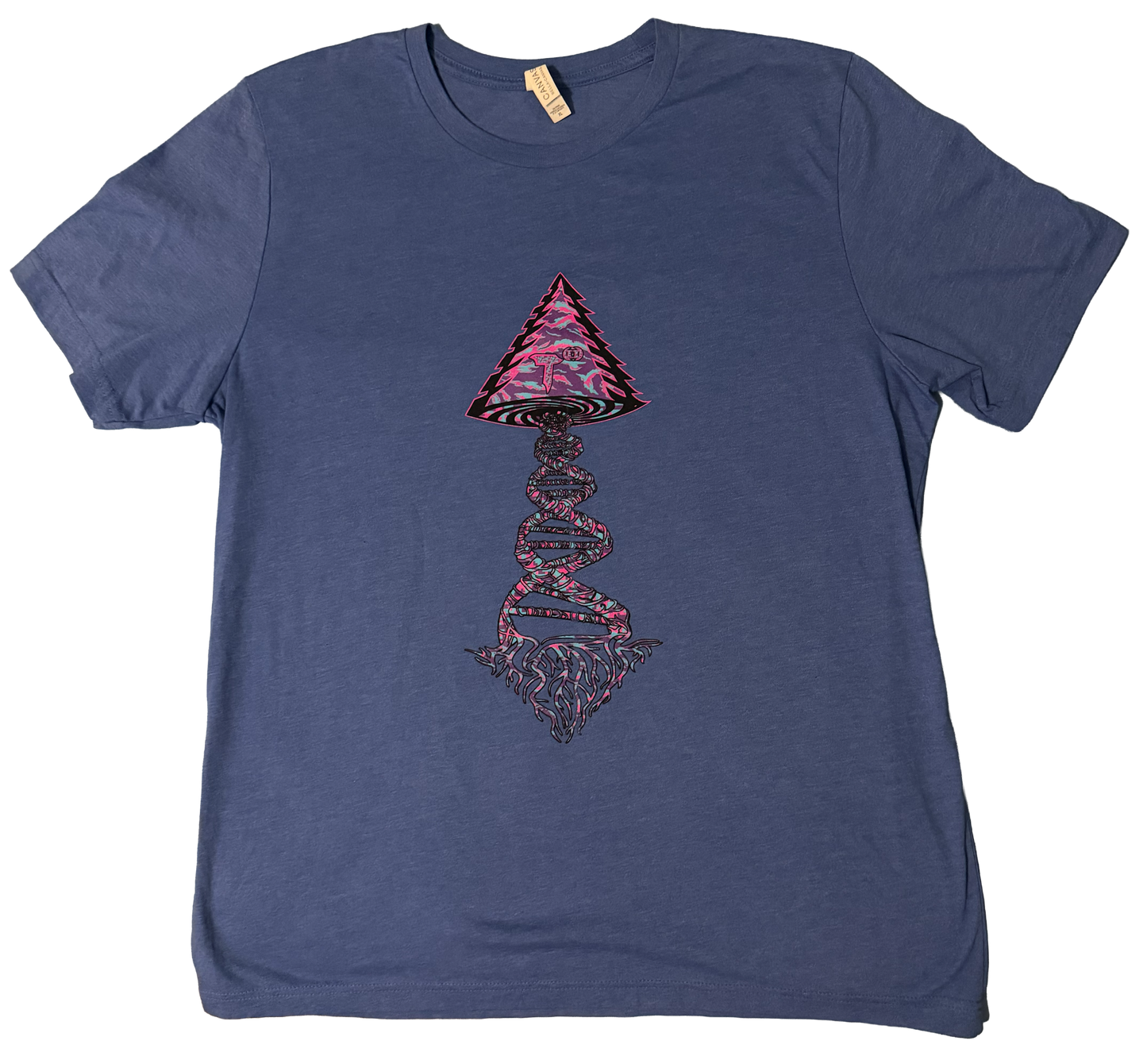52% Cotton 48% Poly Bella Canvas Slim fit Heather blue