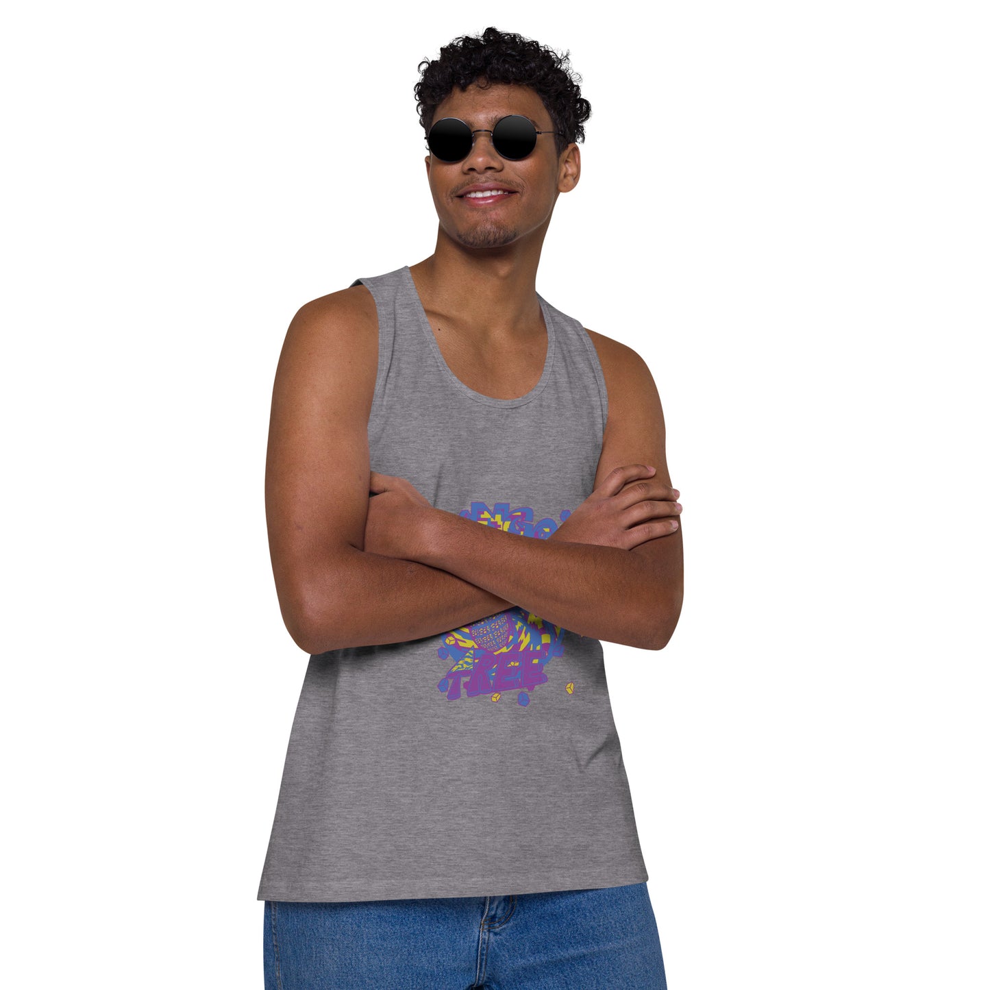 Heritage Men’s premium tank top "Digi The Pineapple Grenade Vortex" Digital Stylin' Edition