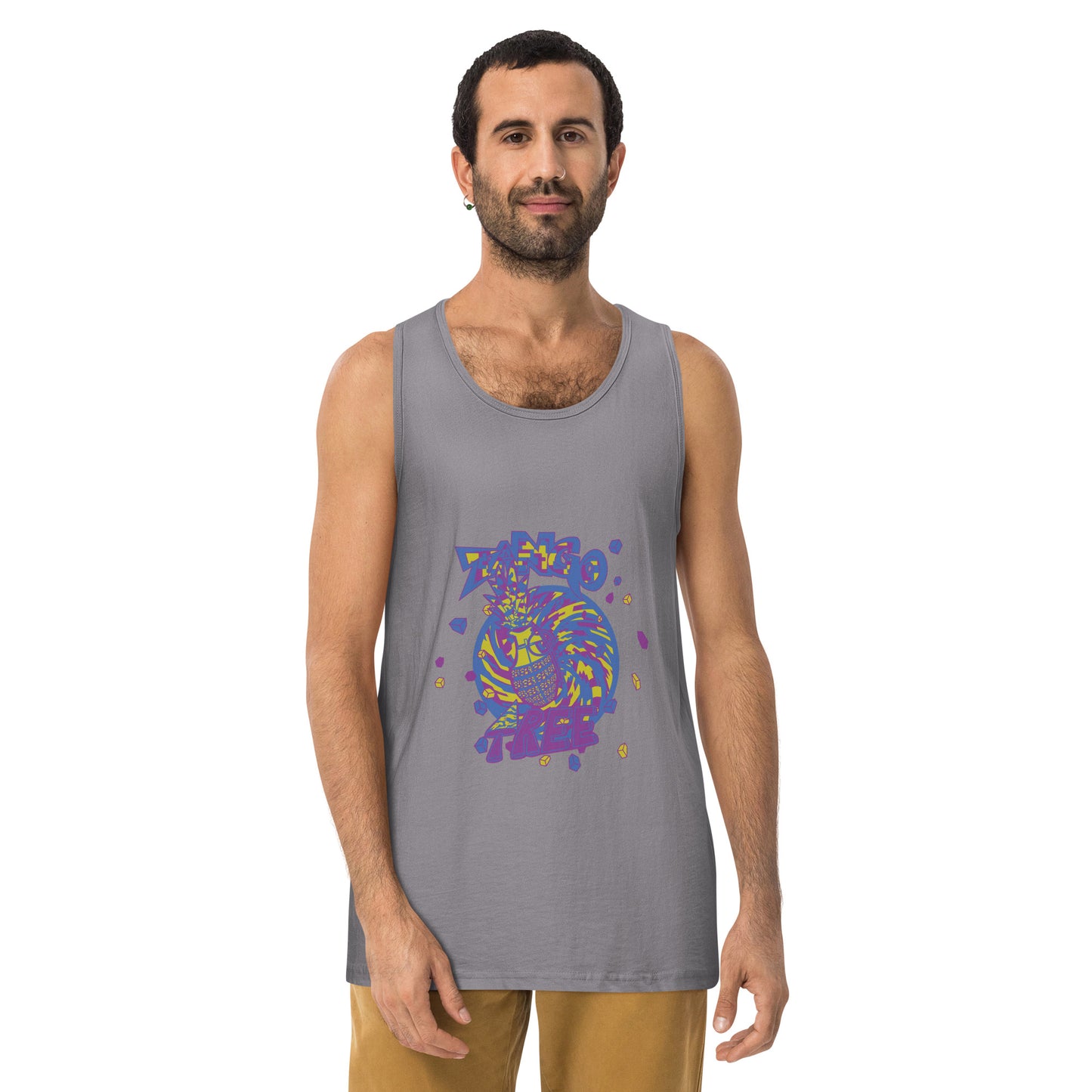 Heritage Men’s premium tank top "Digi The Pineapple Grenade Vortex" Digital Stylin' Edition