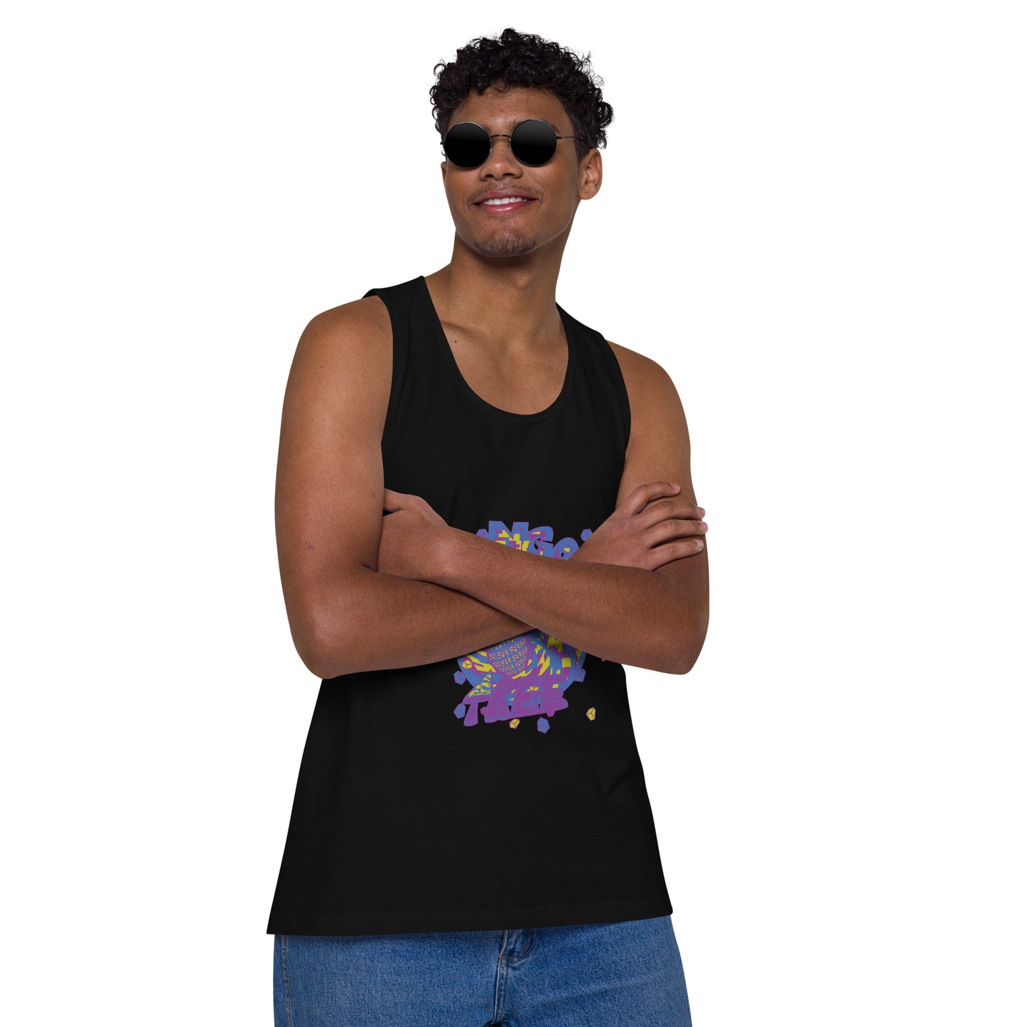 Heritage Men’s premium tank top "Digi The Pineapple Grenade Vortex" Digital Stylin' Edition