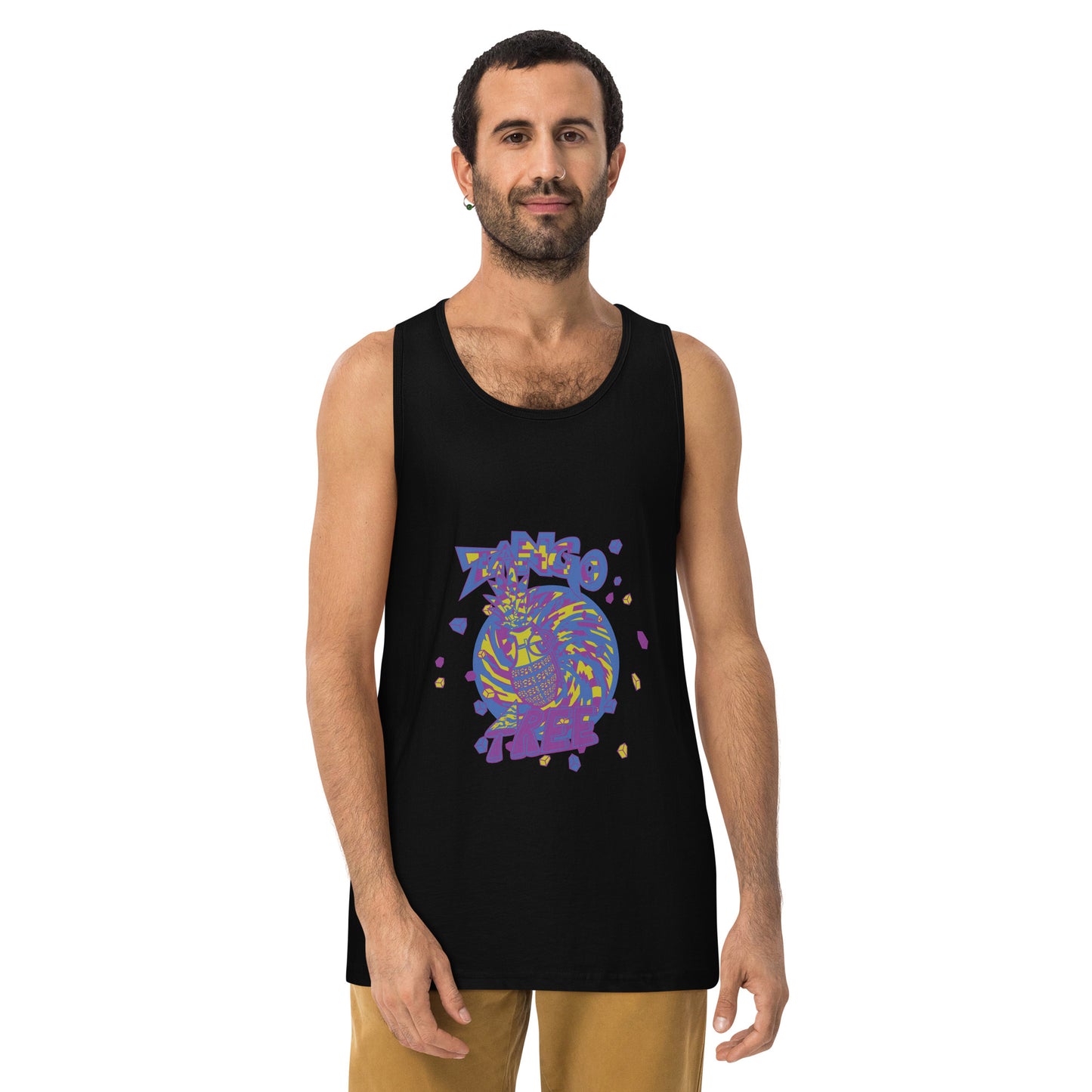 Heritage Men’s premium tank top "Digi The Pineapple Grenade Vortex" Digital Stylin' Edition