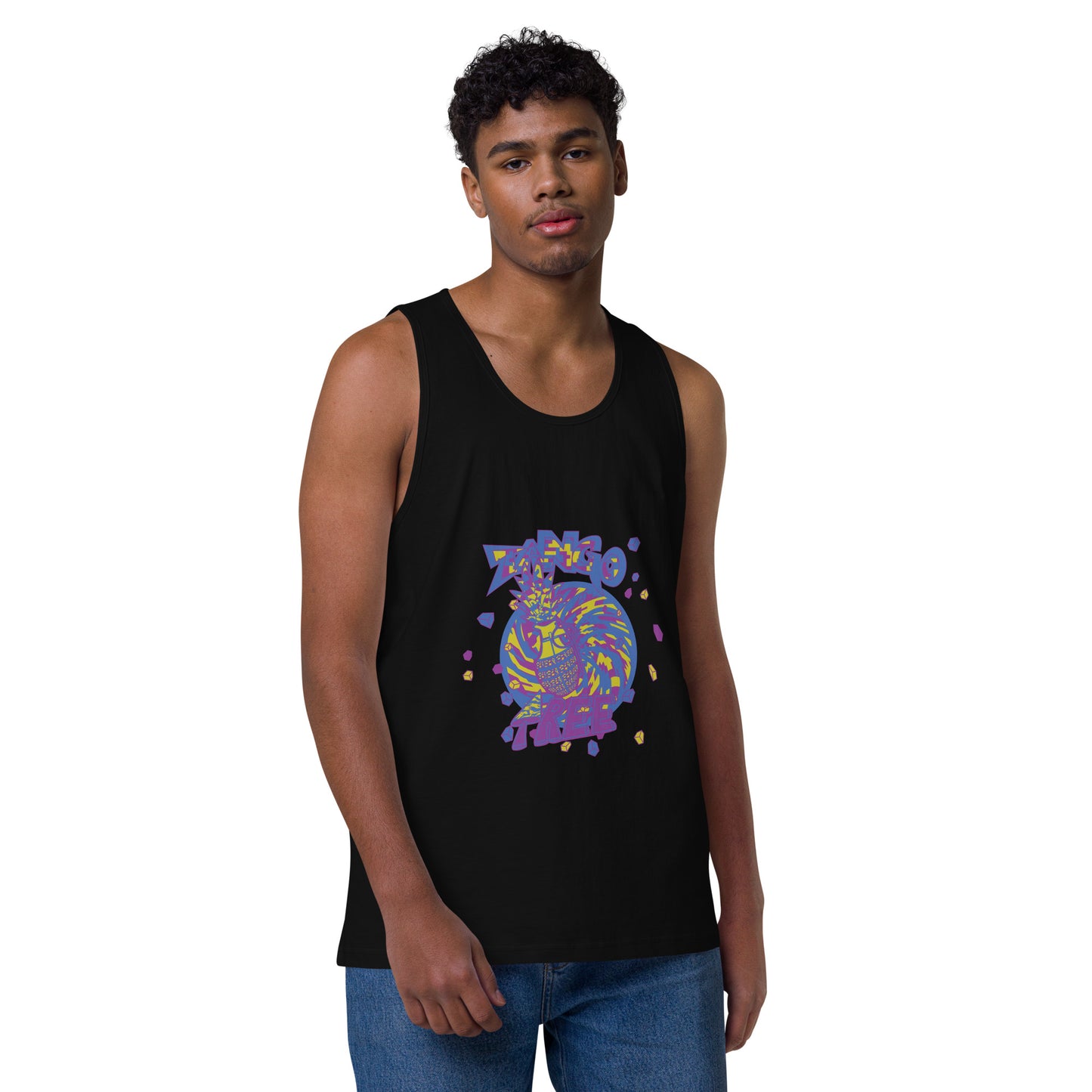 Heritage Men’s premium tank top "Digi The Pineapple Grenade Vortex" Digital Stylin' Edition