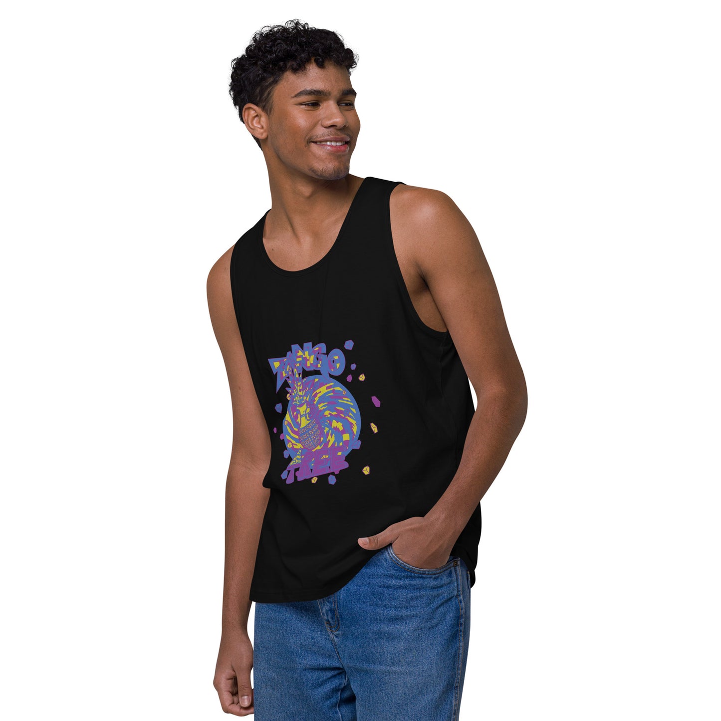 Heritage Men’s premium tank top "Digi The Pineapple Grenade Vortex" Digital Stylin' Edition