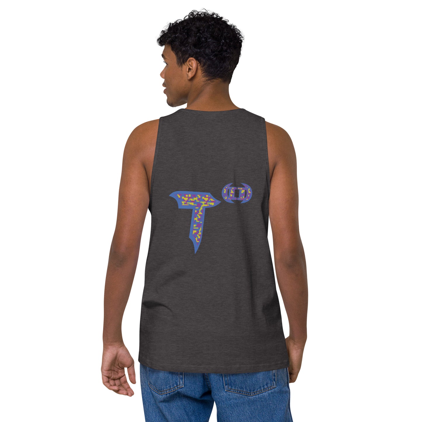 Heritage Men’s premium tank top "Digi The Pineapple Grenade Vortex" Digital Stylin' Edition