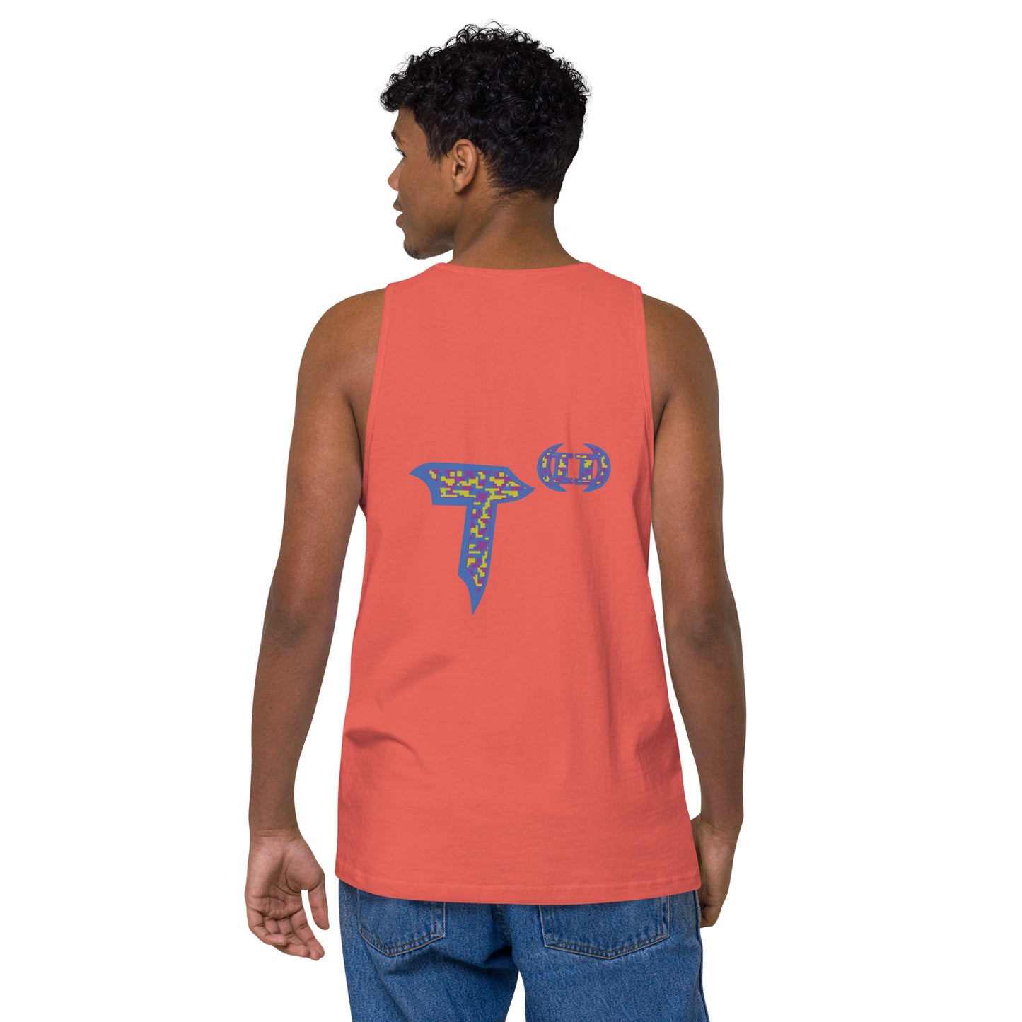 Heritage Men’s premium tank top "Digi The Pineapple Grenade Vortex" Digital Stylin' Edition