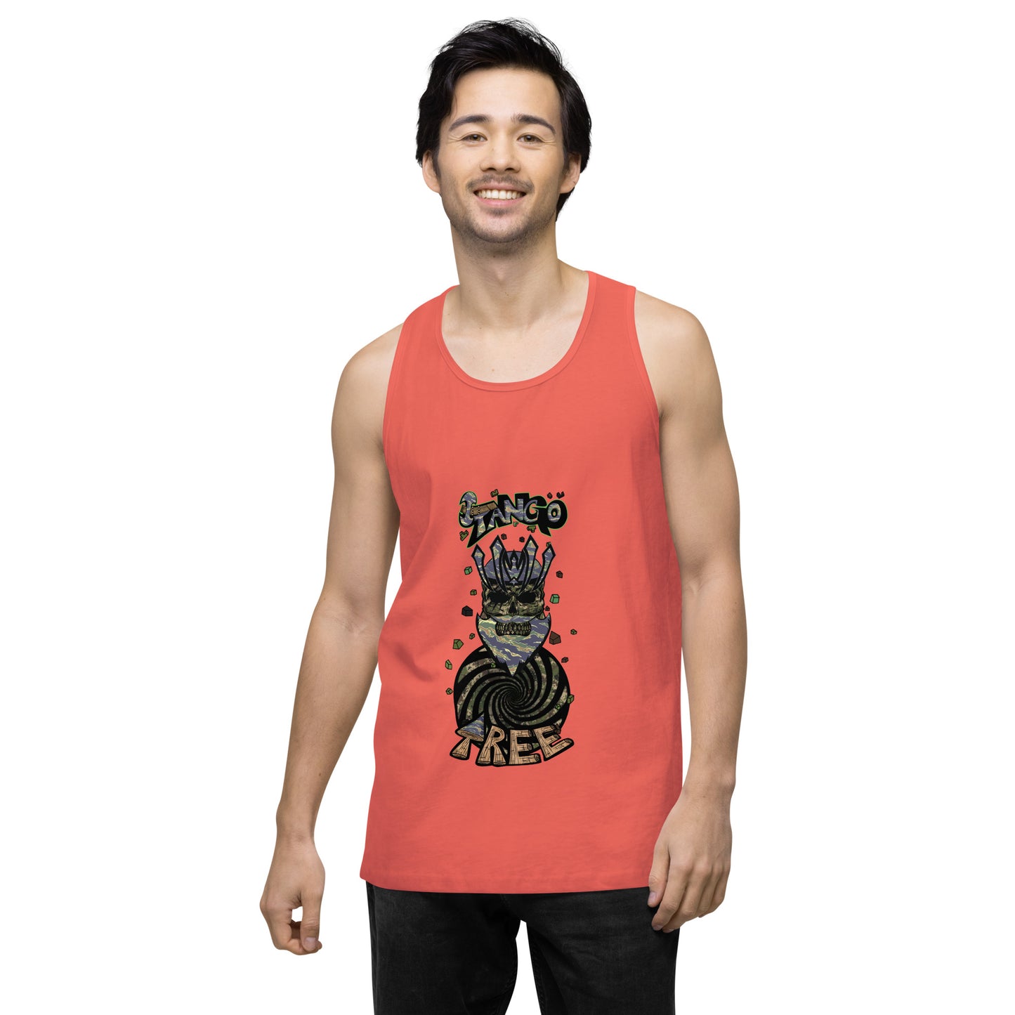 Heritage Men’s premium tank top "King Of The Vortex" Tiger Stripe Can't See Me Edition