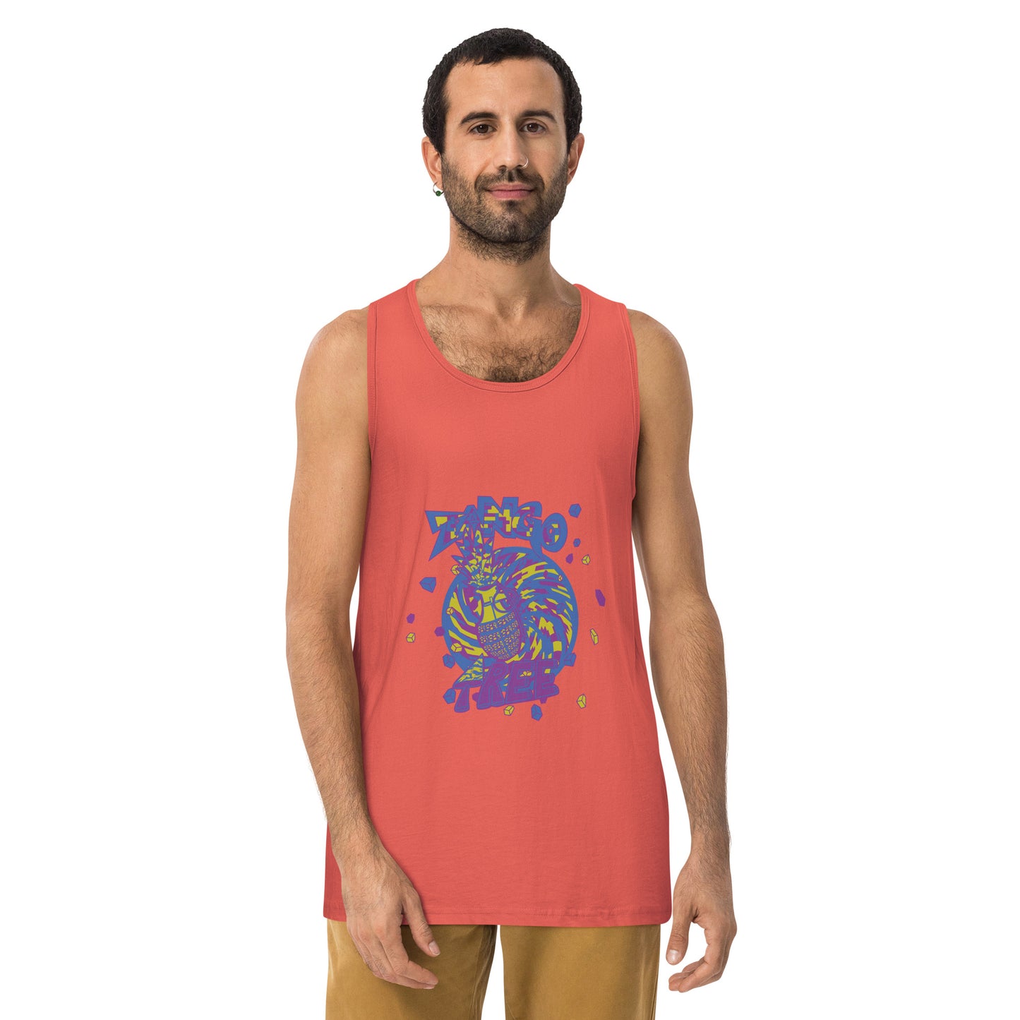 Heritage Men’s premium tank top "Digi The Pineapple Grenade Vortex" Digital Stylin' Edition