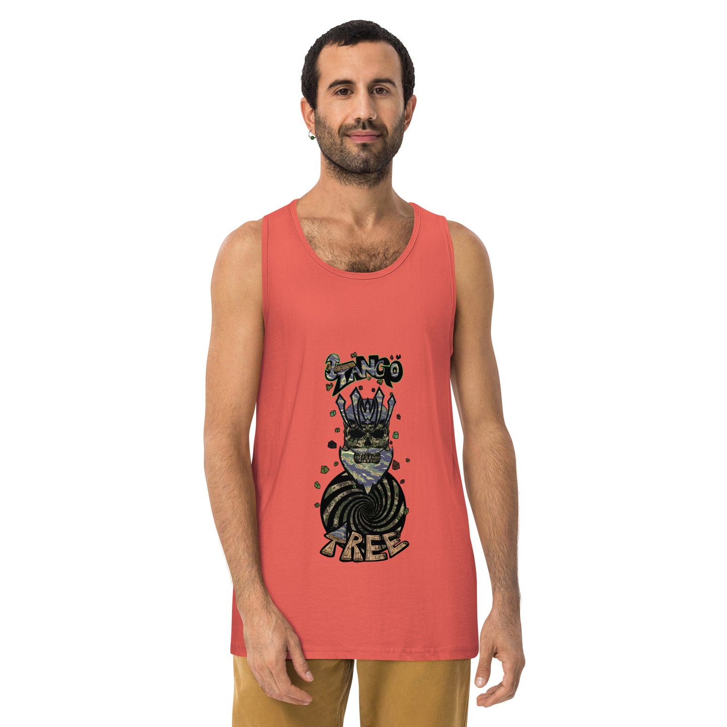 Heritage Men’s premium tank top "King Of The Vortex" Tiger Stripe Can't See Me Edition