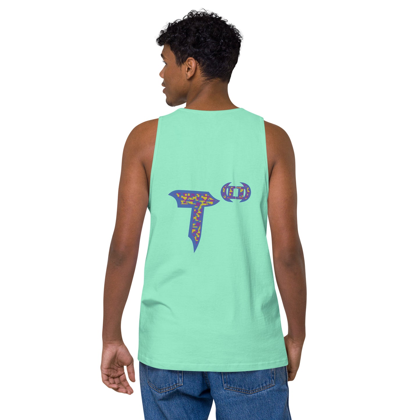 Heritage Men’s premium tank top "Digi The Pineapple Grenade Vortex" Digital Stylin' Edition