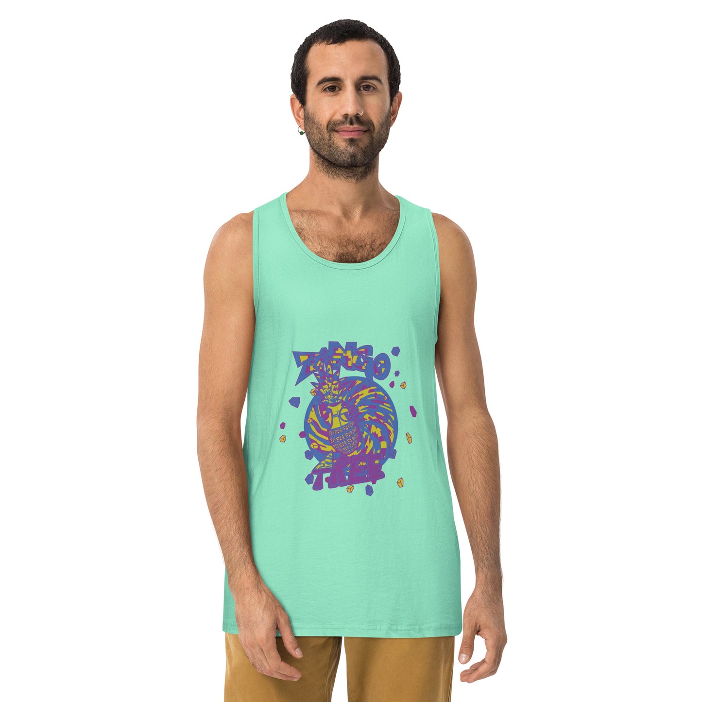 Heritage Men’s premium tank top "Digi The Pineapple Grenade Vortex" Digital Stylin' Edition