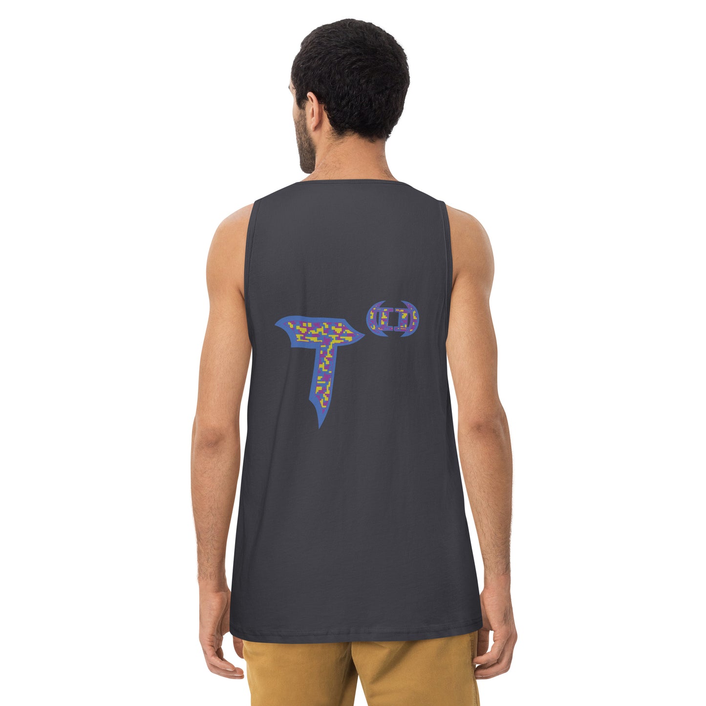 Heritage Men’s premium tank top "Digi The Pineapple Grenade Vortex" Digital Stylin' Edition