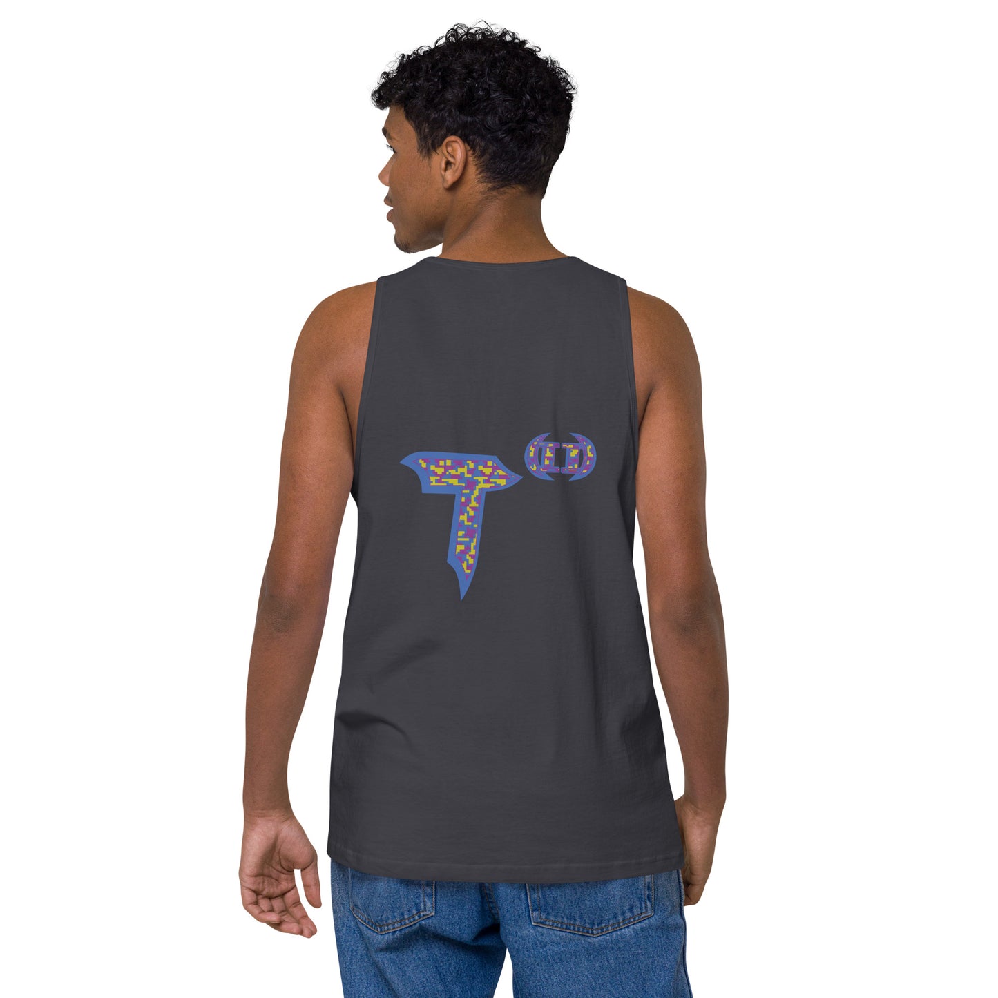 Heritage Men’s premium tank top "Digi The Pineapple Grenade Vortex" Digital Stylin' Edition